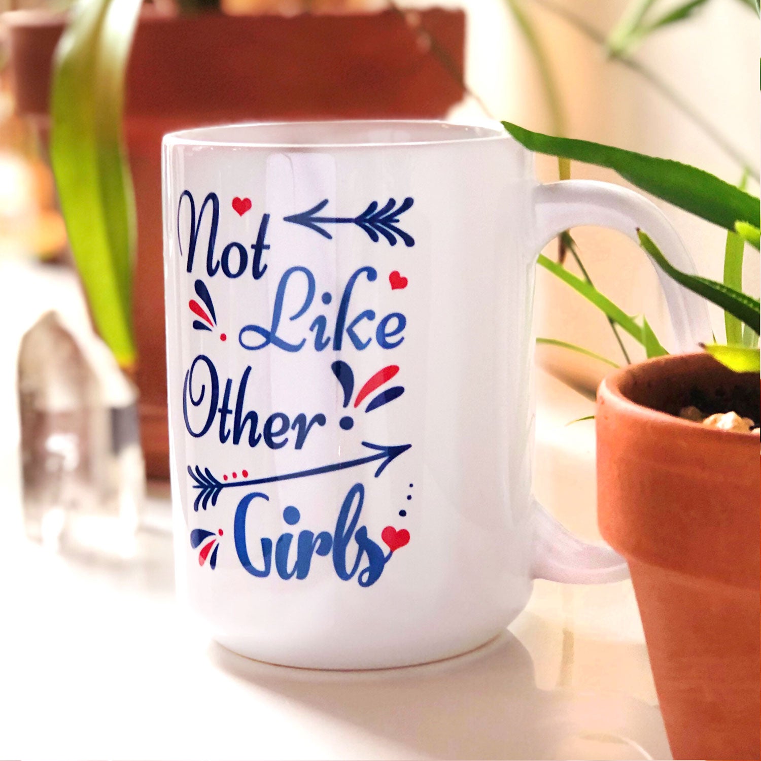 15oz Preppy daisy happy face ceramic coffee mug – The Salted Hippie Boutique