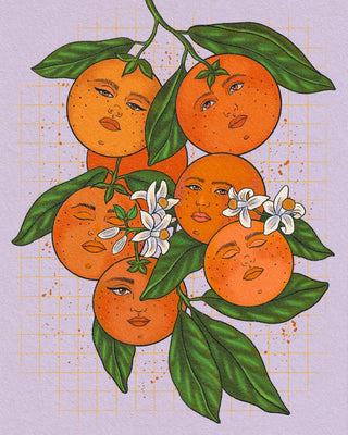 Orange Gals Print