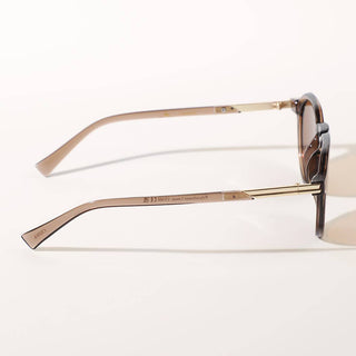 Semi-Transparent Round Frame Fashion Sunglasses