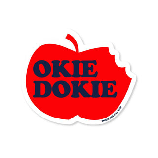 Okie Dokie Apple Sticker