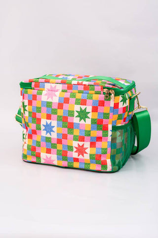Checkered Stars Cooler Bag