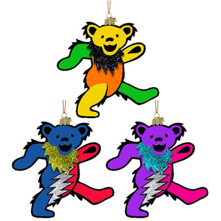 Grateful Dead Glass Bear Ornament
