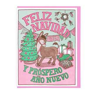 Feliz Navidad Y Prospero Año Nuevo Holiday Greeting Card