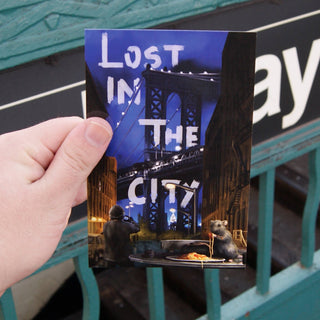 Manhattan Bridge Rat Postcard