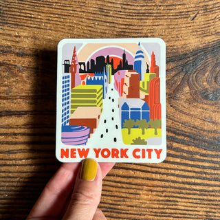 New York City Skyline and Fifth Avenue Sticker