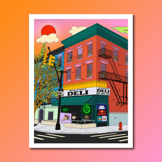 On a Corner in Brooklyn Art Print
