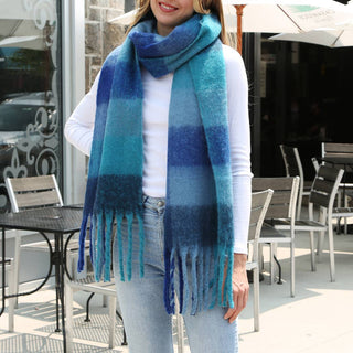 Plaid Oblong Scarf Shawl