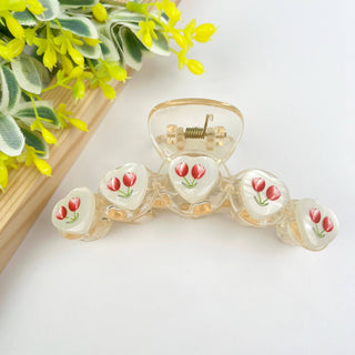Heart Tulip Claw Clip