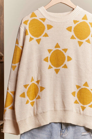 Sun Patched Loose Fit Sweater