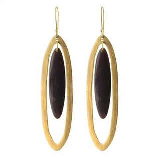 Banjar Floating Long Oval Earrings