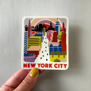 New York City Skyline and Fifth Avenue Sticker