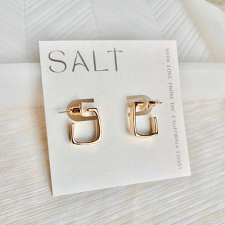 Square Gold Hoop Earrings