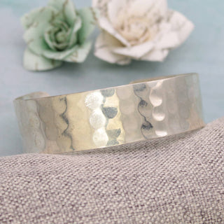 Silver Hammered Cuff Bracelet