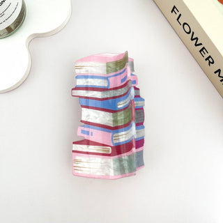 Book Stack Hair Claw Clip