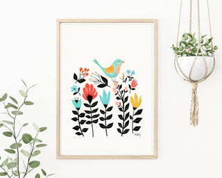 Scandinavian Folk Garden Art Print