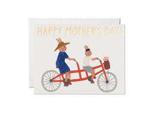 Tandem Bunnies Mother's Day Greeting Card