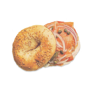 Retro NYC Lox Bagel Postcard