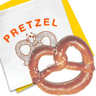 Retro NYC Pretzel Postcard