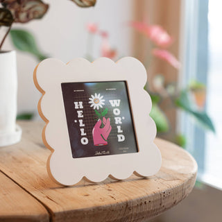 Biege Petal 4" Photo Frame