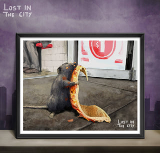 Pizza Lover Rat Print