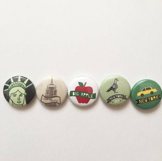 New York City 1" Buttons