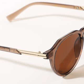 Semi-Transparent Round Frame Fashion Sunglasses