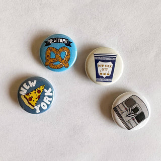 New York City 1" Buttons