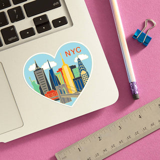 New York City Skyline Heart Sticker