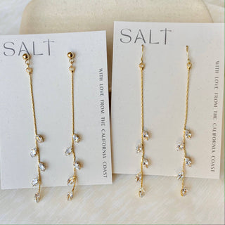 Dainty Hanging Vine Gold Earrings