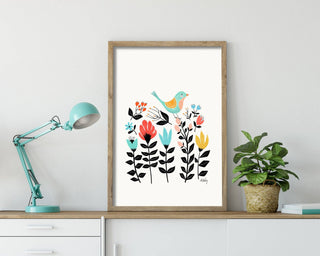 Scandinavian Folk Garden Art Print