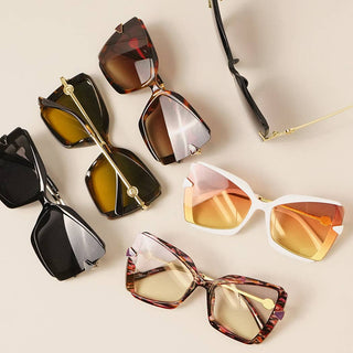 Oversized Half-chunk Minimal Eyeglasses