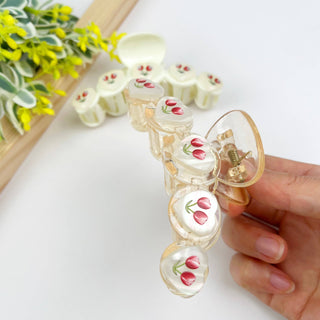 Heart Tulip Claw Clip