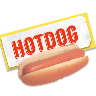 Retro NYC Hot Dog Postcard