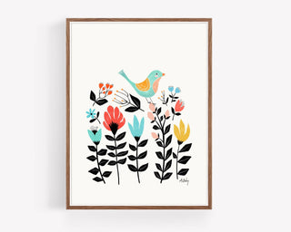 Scandinavian Folk Garden Art Print