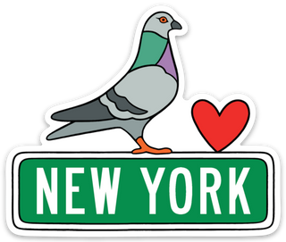 New York Pigeon Die Cut Magnet