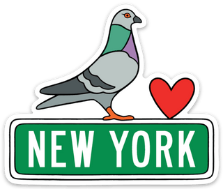 New York Pigeon Die Cut Magnet