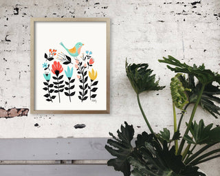 Scandinavian Folk Garden Art Print
