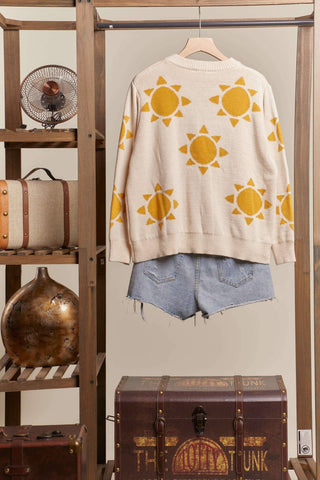 Sun Patched Loose Fit Sweater