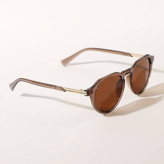 Semi-Transparent Round Frame Fashion Sunglasses