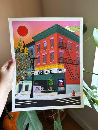 On a Corner in Brooklyn Art Print