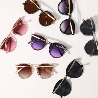 Round Shape Frame Thin Legs Fashion Sunglasses