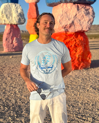 Grateful Dead Blue Stripes Stealie Unisex T