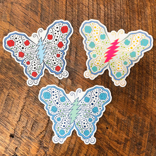 Bolt Butterfly Sticker Three Pack