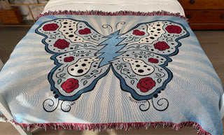 Grateful Dead Bolt Butterfly Woven Cotton Blanket