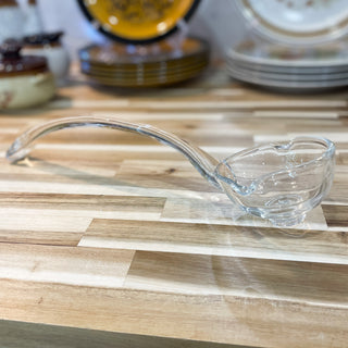 Vintage Mid-Century Clear Glass Ladle