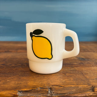 Vintage Fire King Anchor Hocking Fruit Lemon Mug