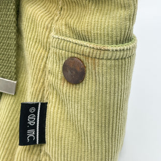 Vintage Mid-Late 1990s Y2K Grateful Dead Stealie Green Corduroy Bag/Purse by Concept One GDP