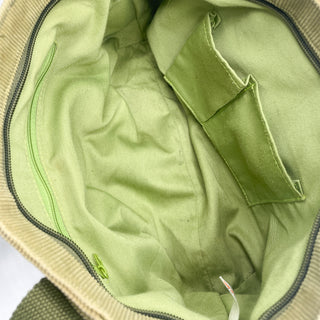 Vintage Mid-Late 1990s Y2K Grateful Dead Stealie Green Corduroy Bag/Purse by Concept One GDP