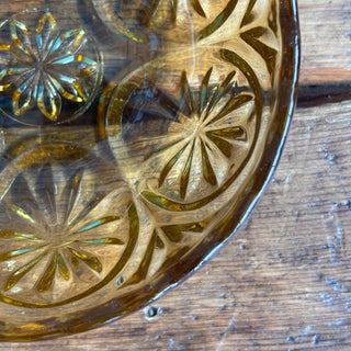 Vintage MCM Anchor Hocking Amber Glass Bowls