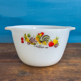 Vintage MCM 1950s Fire King Chanticleer Rooster Mixing Bowl Set